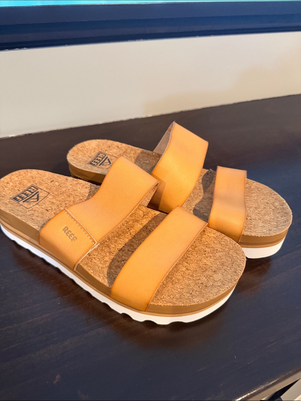 Reef Women's Tab Double-Strap Cork Slide Sandals - Size 7